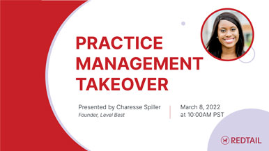 Practice Management Takeover webinar with Charesse Spiller