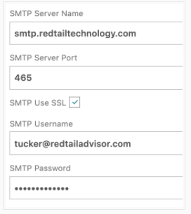 smtp settings